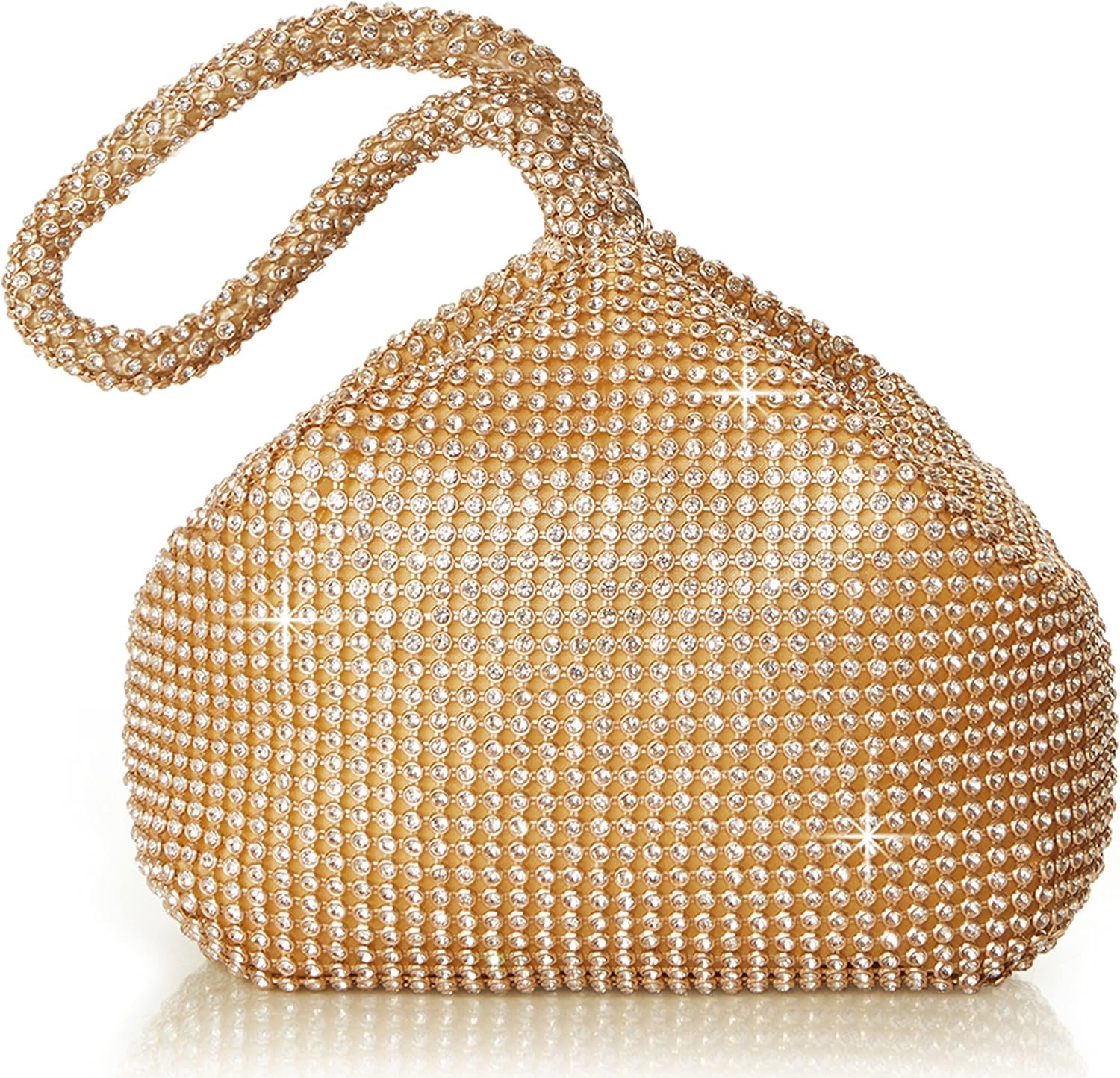 BABEYOND Women’s Rhinestone Clutch Evening Bags Sparkly Glitter Triangle Purse for 1920s Party Prom Wedding