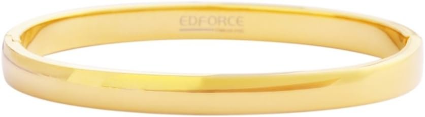 Women’s Stackable Bangle Bracelet Hinged Oval-Shape