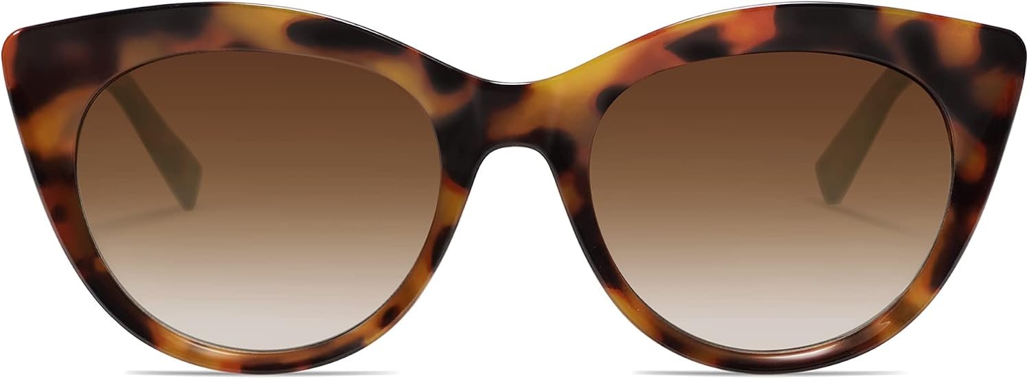 SOJOS Trendy Polarized Sunglasses for Women,Retro Cat Eye Womens Sun Glasses SJ2221