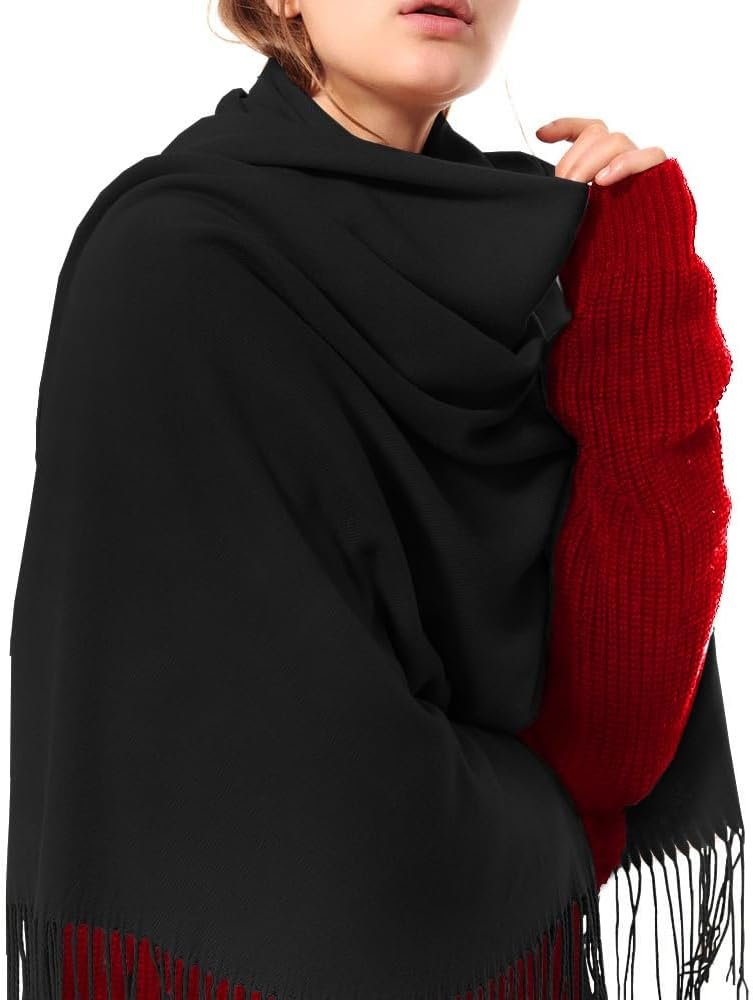 OHAYOMI Womens Thick Oversized Pashmina Shawl Wrap Scarves Soft Winter Warm Blanket