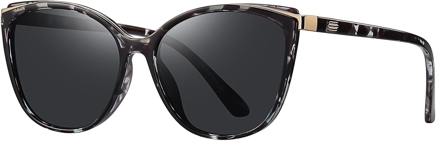 Soft Cat Eye Sunglasses for Women, UV400 Protection Cateye Shades | trendy fashion cat eye sun glasses for women, UV400 shades, lightweight big frame CL22017