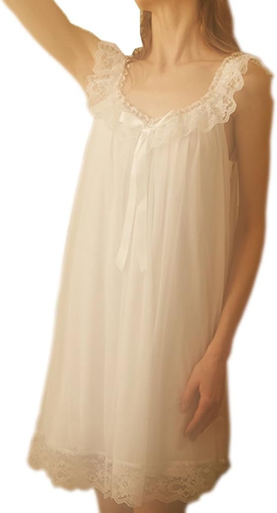 Women’s Sleepwear Lace Nightdress Victorian Vintage Nightgown Loungewear Pajamas