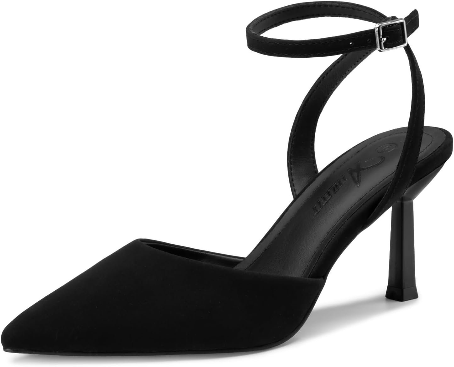 Athlefit Women’s Closed Pointed Toe 3 Inch High Heels Ankle Strap Stiletto Heel Wedding Party Dress Pumps Shoes
