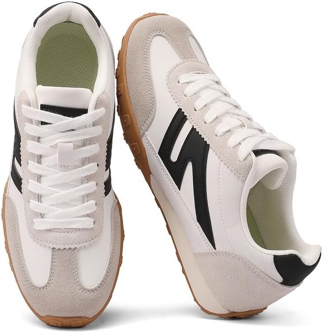 Sneakers for Women Retro Fashion Trendy Sneakers with Foam Insole Casual Shoes for Walking Tennis Classic Non-Slip Comfort Shoes