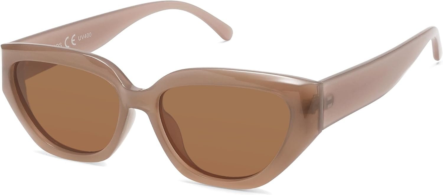 SOJOS Trendy Cute Cat Eye Polarized Sunglasses for Women Fashion Cateye Womens Sunnies SJ2237