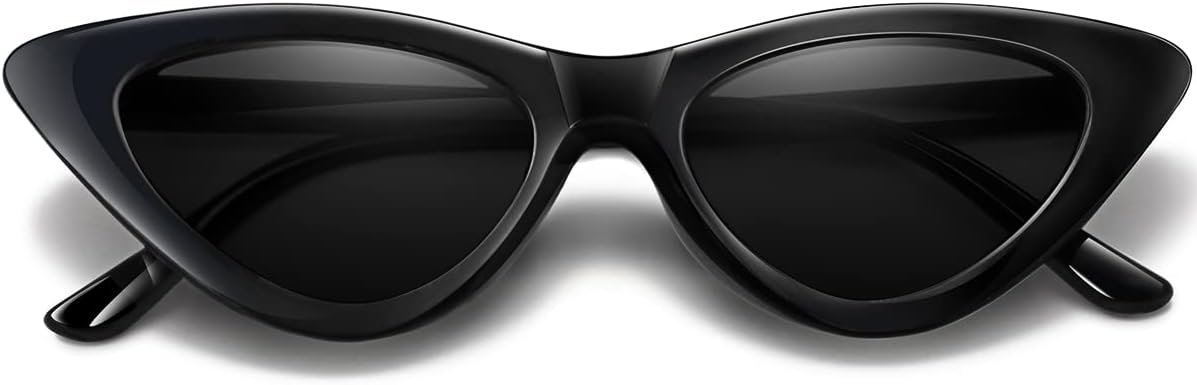 GFUIARA Vintage Cat Eye Sunglasses for Women Classic Retro Narrow Cateye Shades UV400 Protection Sun Glasses Sunnies