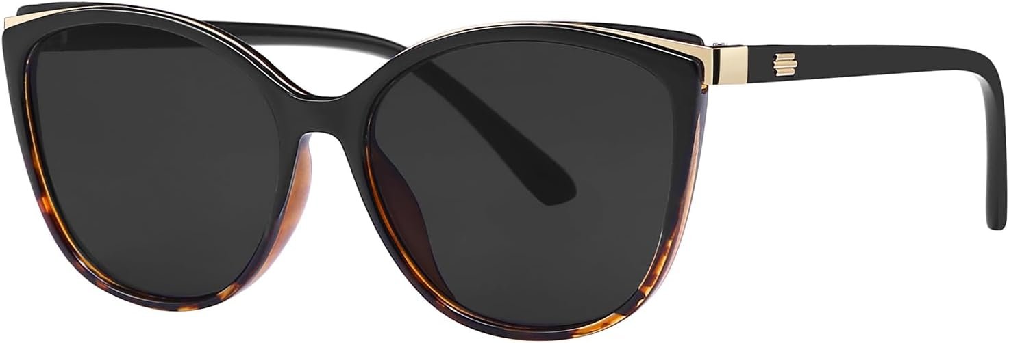 Soft Cat Eye Sunglasses for Women, UV400 Protection Cateye Shades | trendy fashion cat eye sun glasses for women, UV400 shades, lightweight big frame CL22017
