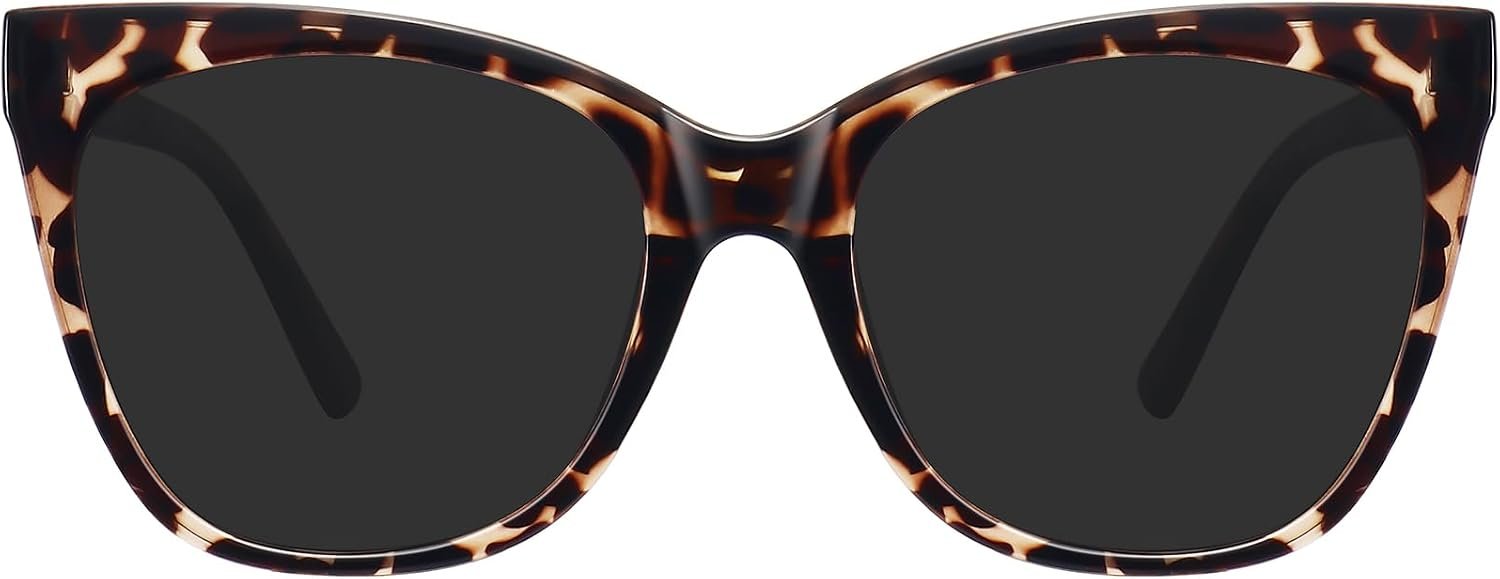WOWSUN Large Polarized Cat Eye Sunglasses for Women