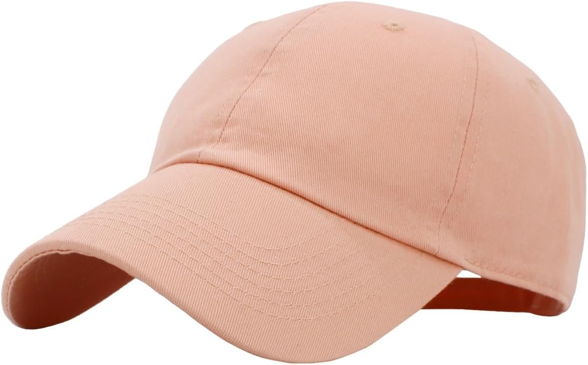 KBETHOS Classic Unisex Cotton Adjustable Low Crown Baseball Cap – Plain Dad Hat