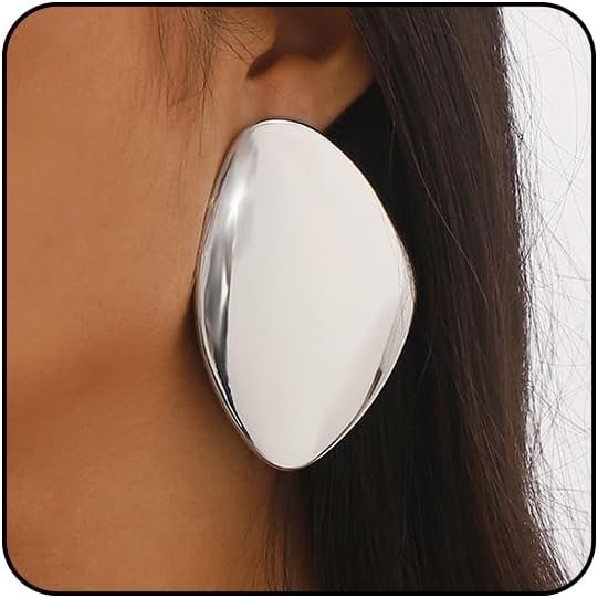 Statement Earrings for Women Big Earrings Large Statement Earrings Chunky Irregular Geometric Drop Dangle Earrings Oval Round Pebble Shape Earrings Chunky Jewelry