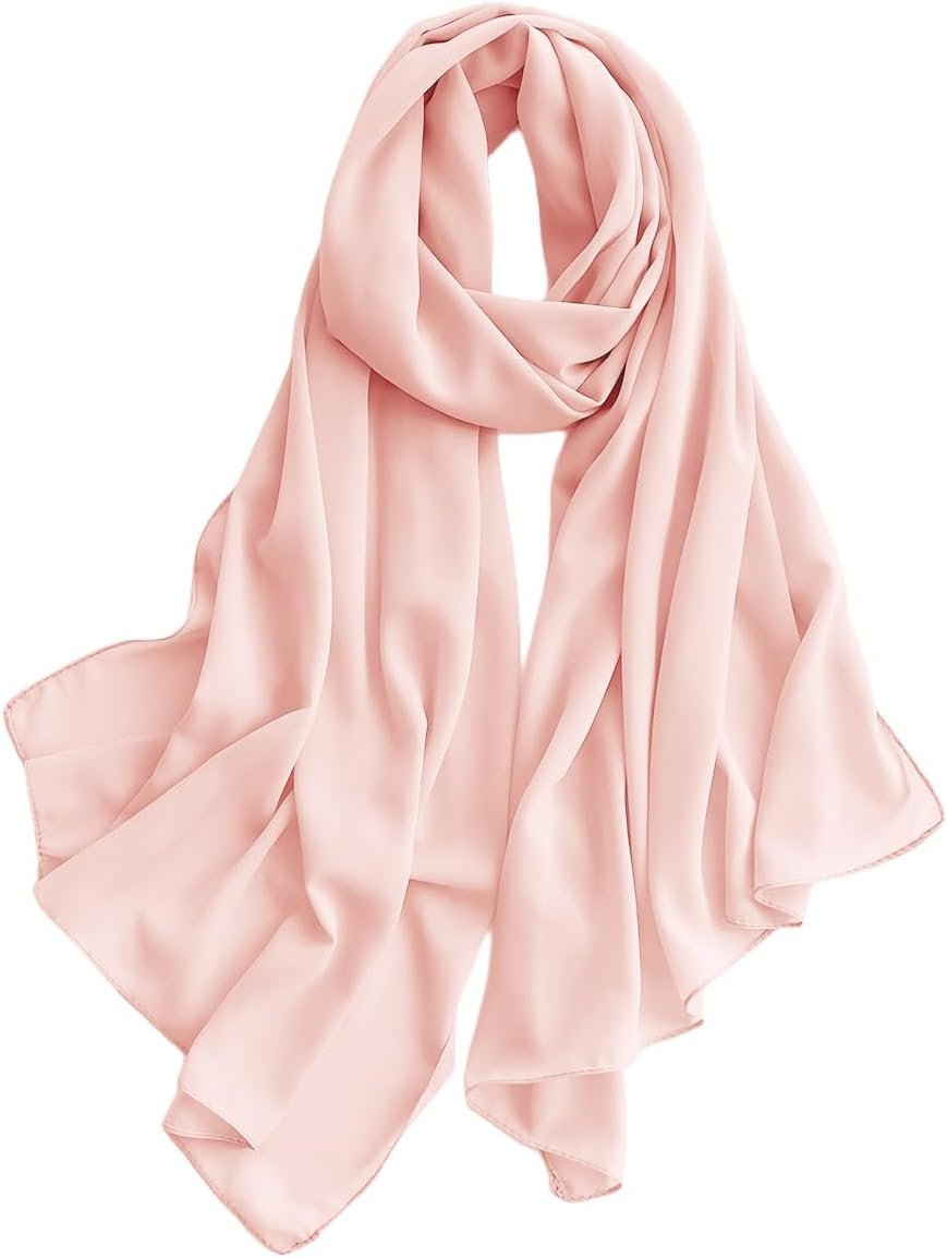Harewom Chiffon Hijab for Women Sheer Shawl and Wraps for Wedding Bridal Scarves Summer Lightweight Sun-proof Scarf
