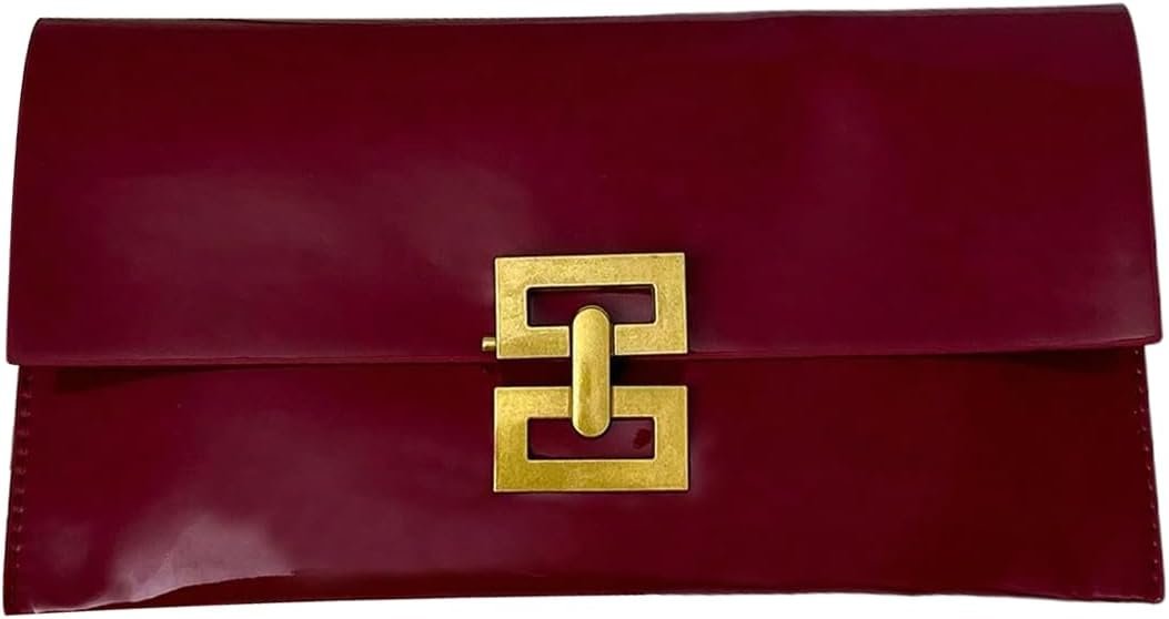 Verdusa Women’s Clutch Evening Bags Trendy Envelope Handbags Metallic Purses Formal Wedding