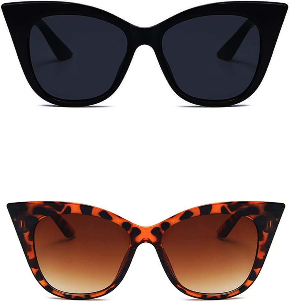 EASYHAUTE Cat Eye Sunglasses for Women Retro Cateye Frame – Vintage 90s UV400 Protection Sunnies, Chic Shades for Small Face