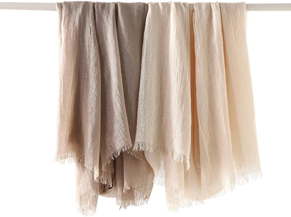 Harewom Lightweight Gauze Linen Feeling Shawl Wraps for Women Beach Summer Scarf for Evening Wedding Dresses
