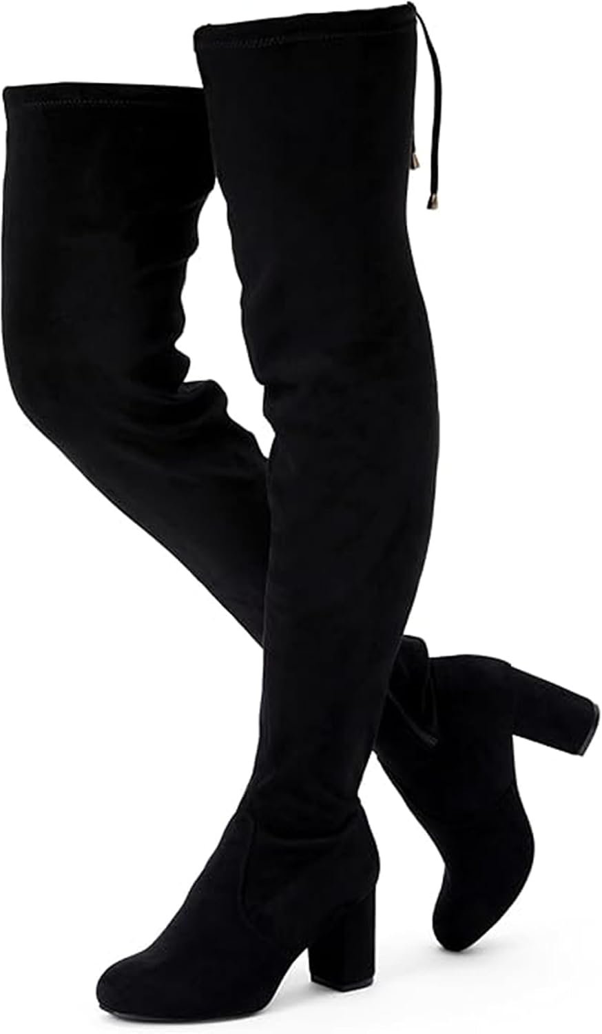 Vepose Women’s Aria Thigh High Over the Knee Boots, Cute Suede Long Boots with High Heel and Inner Zipper