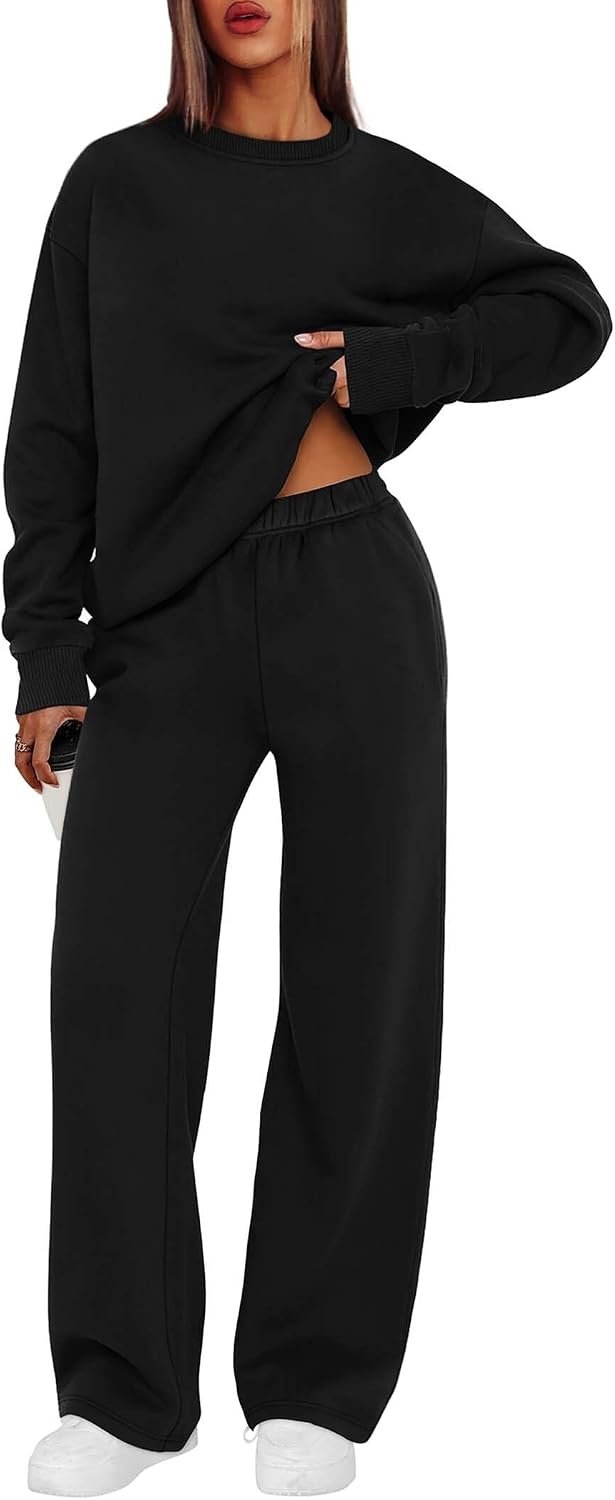 XIEERDUO Sweatsuits Women 2 Piece Outfit Matching Lounge Sets Fall Outfits 2025 Fashion Clothing Crewneck Track Suits