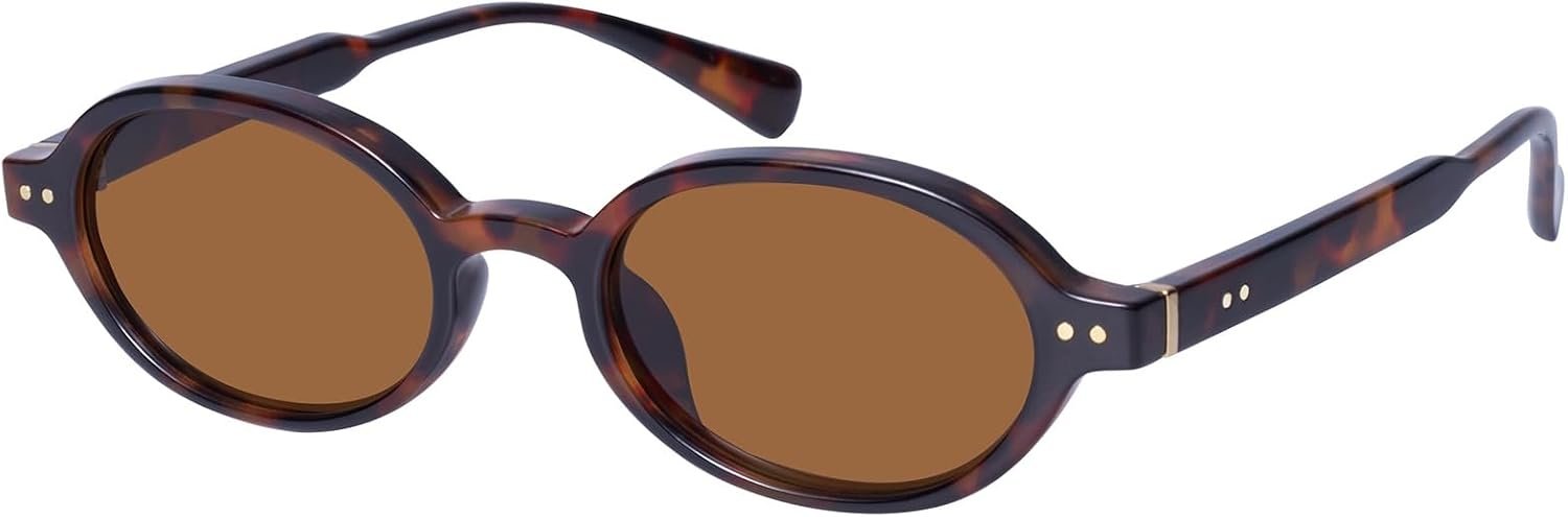 mosanana Retro Oval Sunglasses for Women Small Trendy 2026 90s Sunnies MS52596
