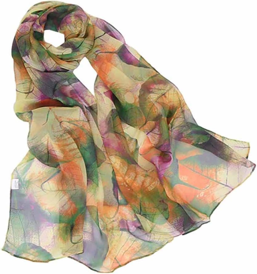 Pokeedioty Scarfs for Women Lightweight Scarves Elegant Floral Pattern Sheer Scarfs Shawls Wraps