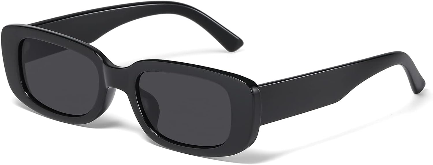 JASPIN Rectangle Sunglasses for Women Men Trendy Y2k Retro 90s Sun Glasses UV Protection Cool Square Frame