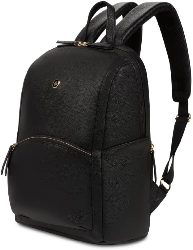 SwissGear Serenity Luxe Women’s Laptop Backpack, Laptop Bag Fits Most 13-Inch Laptops, Black, 16 Inches