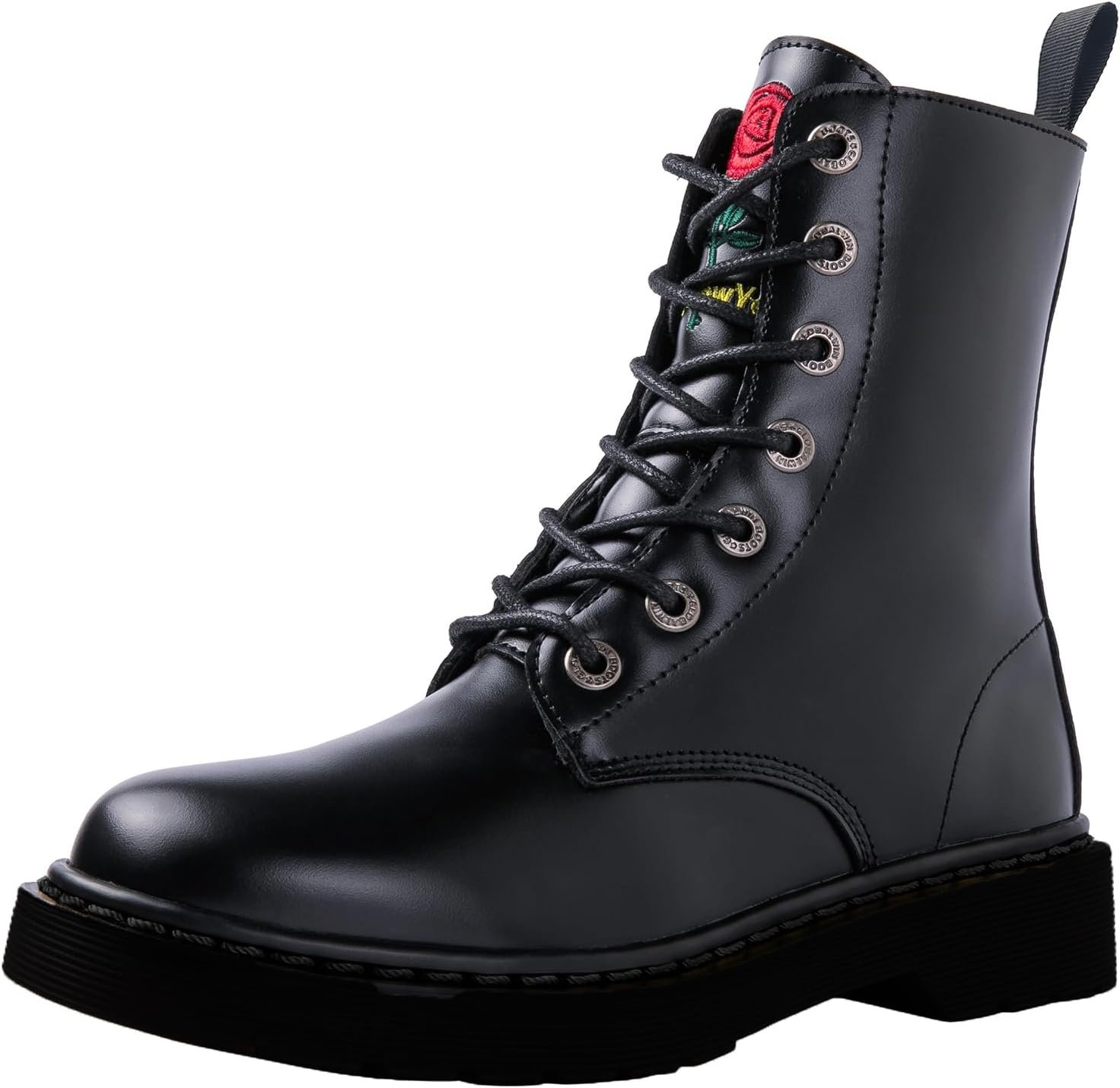 GLOBALWIN Women’s Combat Boots Lace Up Boots For Women Ankle Booties For Women Low Heel