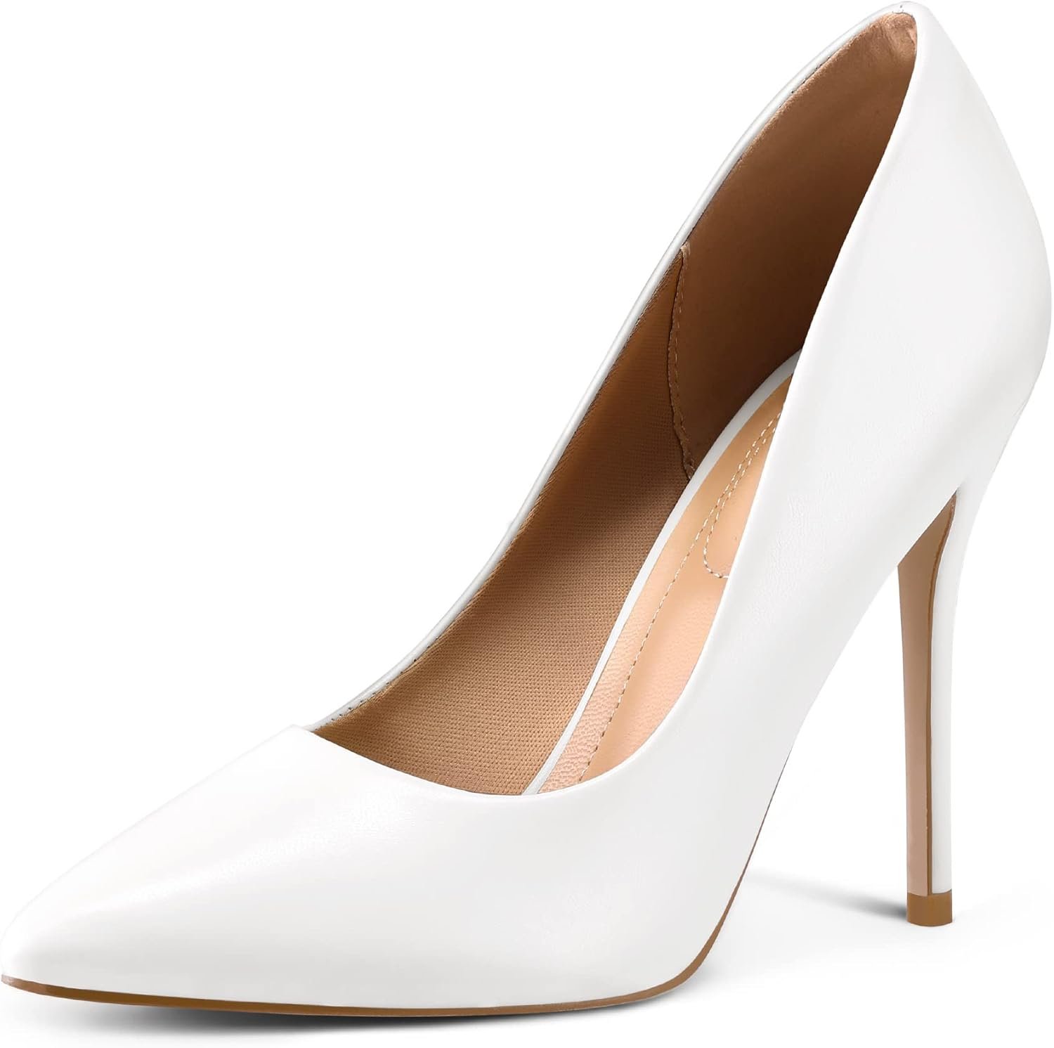 mysoft Women’s High Heels Pumps Closed Pointed Toe Stiletto 4IN Heels Dress Wedding Shoes