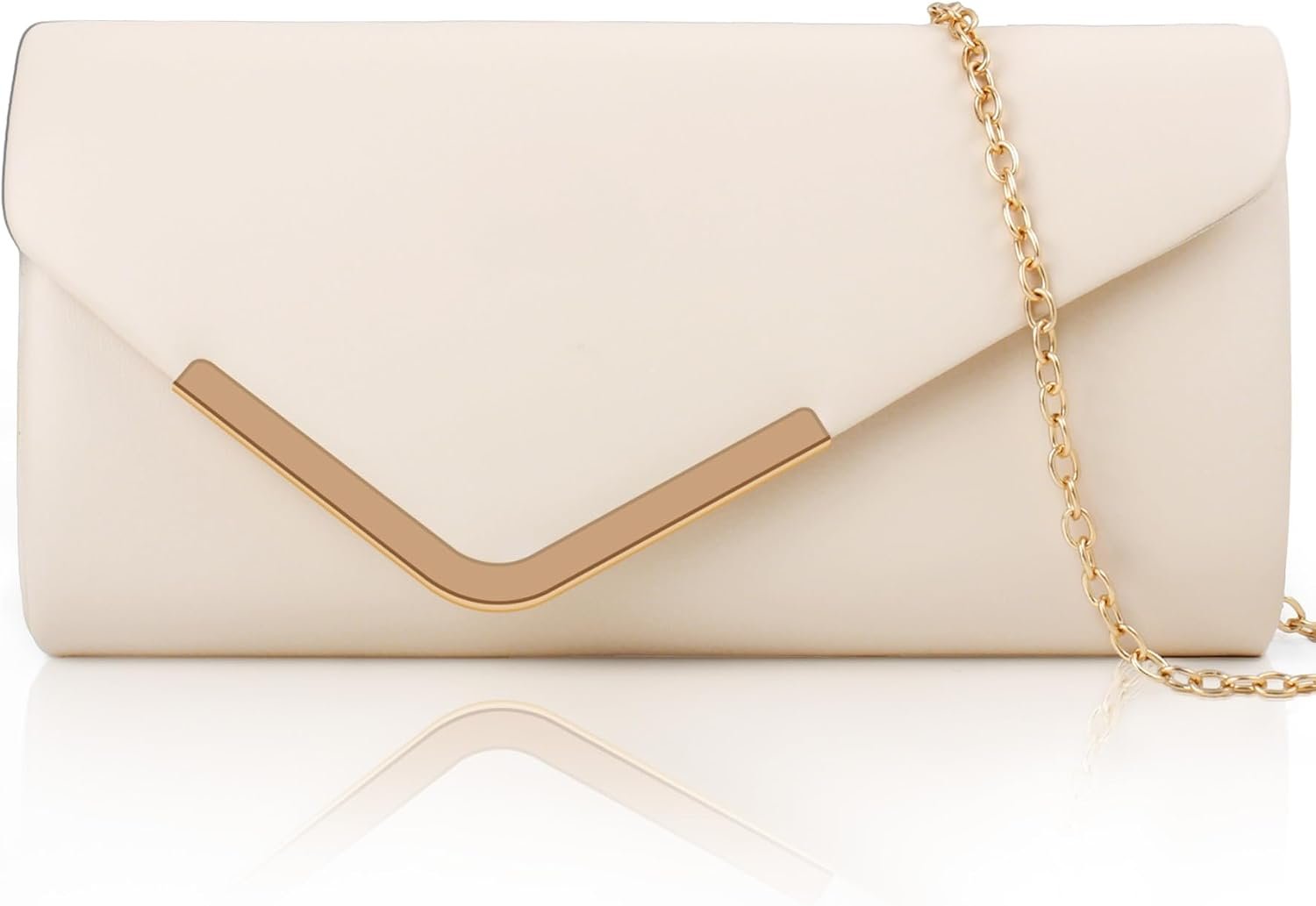 Larcenciel Clutch Purses for Women, Shiny Sequin Envelope Clutch Evening Bag with Chain, Fashion Sparkly Party Prom Purse
