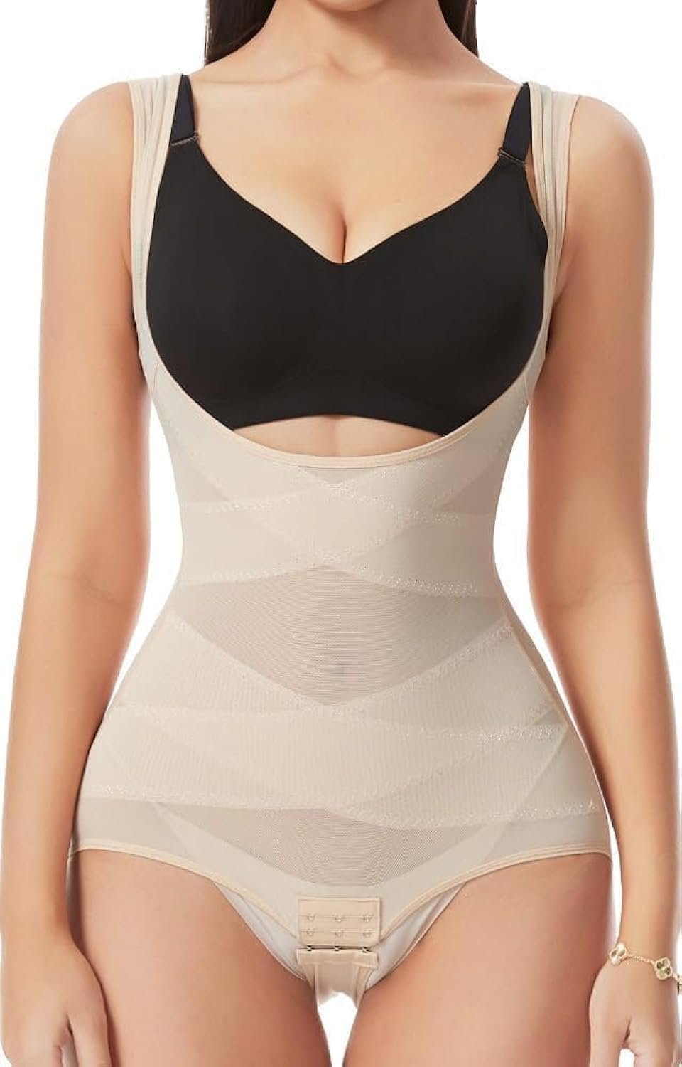 Dulchany Shapewear Bodysuit for Women Tummy Control Butt Lifter Body Shaper Waist Trainer Corset Body Suit