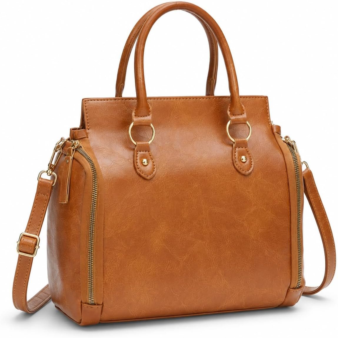 Tote Bag for Women, Medium Satchel Handbag with Adjustable Removable Crossbody Strap, Shoulder Purse for Work, Travel