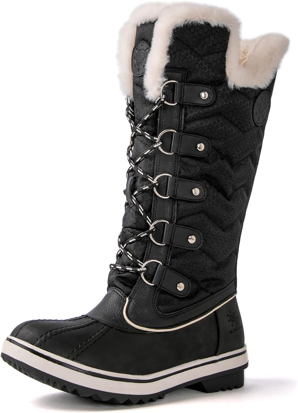 kingshow Globalwin Women’s Snow Boots – Mid-Calf-Length Winter Boots For Women with Faux Fur Lining, Insulated Cold Weather Protection, and Non-Slip Traction Sole
