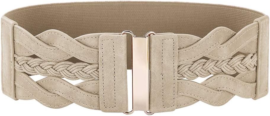 GRACE KARIN Women’s Elastic Wide Belts Vintage Stretchy Belt Retro Fashion Cinch Belts for Dresses