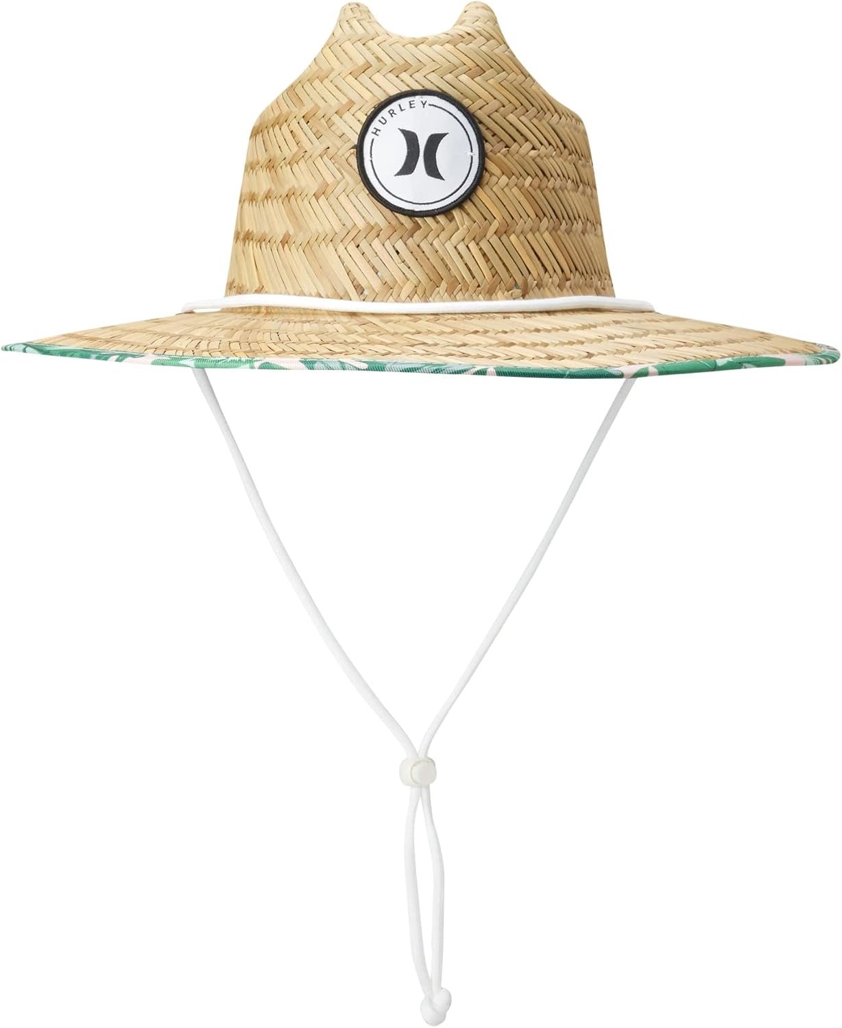 Hurley Women’s Straw Hats – Real Straw Hat Medium Brim and Adjustable Chin Strap