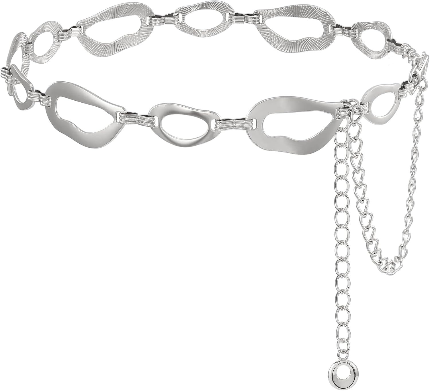 TRIWORKS Waist Chain for Women Ladies Metal Link Chunky Chain Belt for Dresses