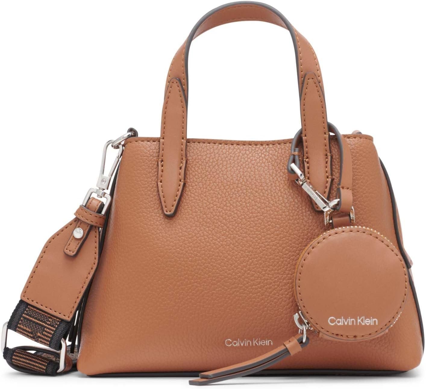 Calvin Klein Women’s Millie 2 in 1 Triple Compartment Mini Satchel Crossbody