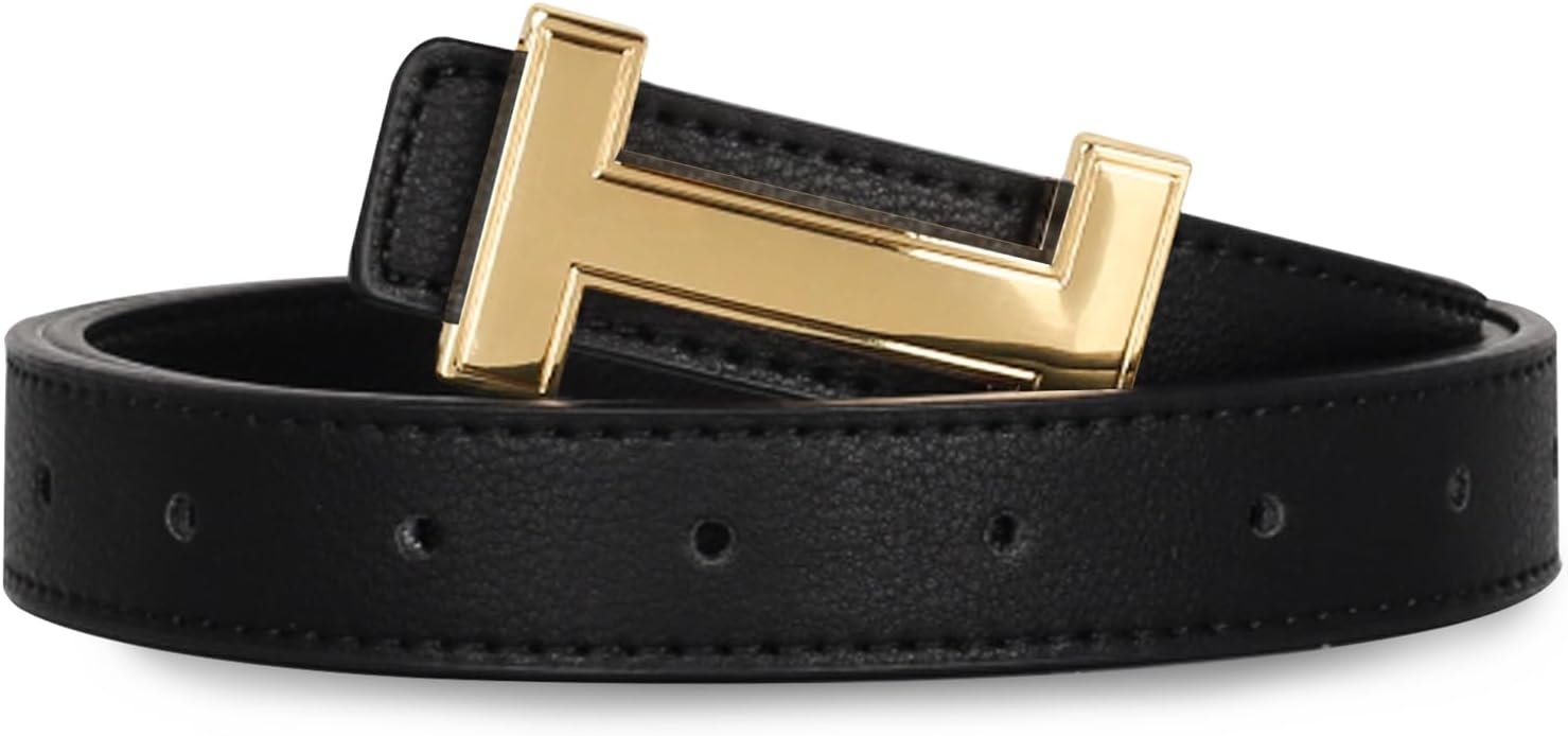 Relang Women’s Belts with Gold Buckle, Fashion Waist Band, Elegant Ladies’ Belt, Gift for Women