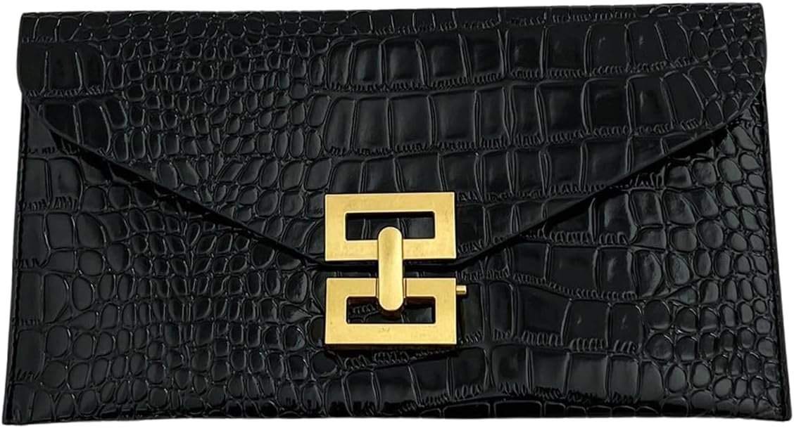 Verdusa Women’s Clutch Evening Bags Trendy Envelope Handbags Metallic Purses Formal Wedding