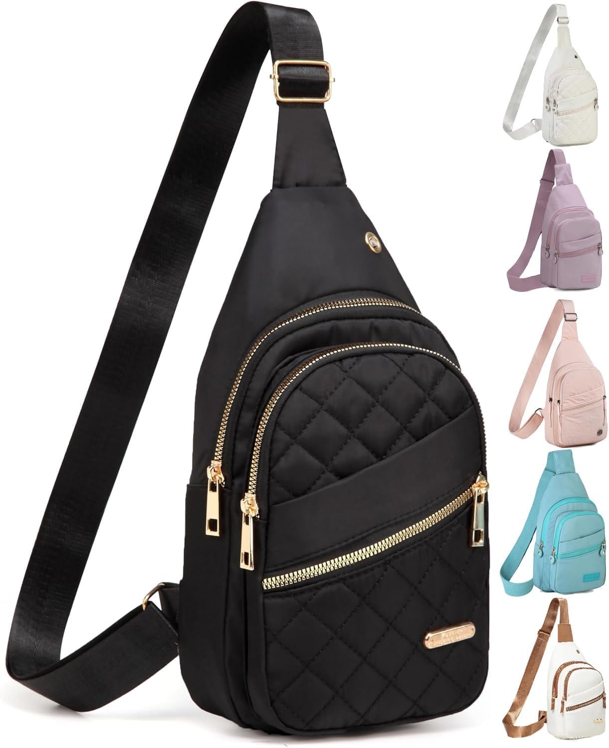 YAZEKOUS Small Sling Bag for Women Men Crossbody Sling Backpack Casual Daypack Backpack Cross Body for Travel Outdoor