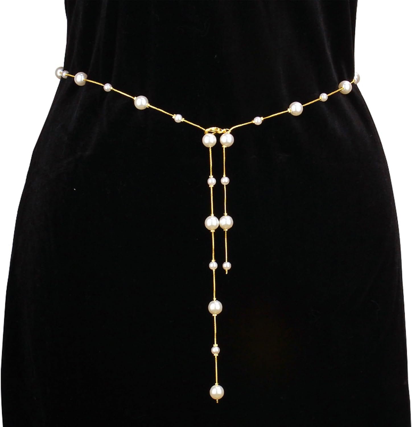 Longita Pearl Heart Chain Belt Gold Chain Belt for Women Fashion Plus Size Silver Waist Chains Metal Layered Waist Belts Chains Trendy Starfish Shell Belly Belts for Women Dress Summer Beach Jewelry