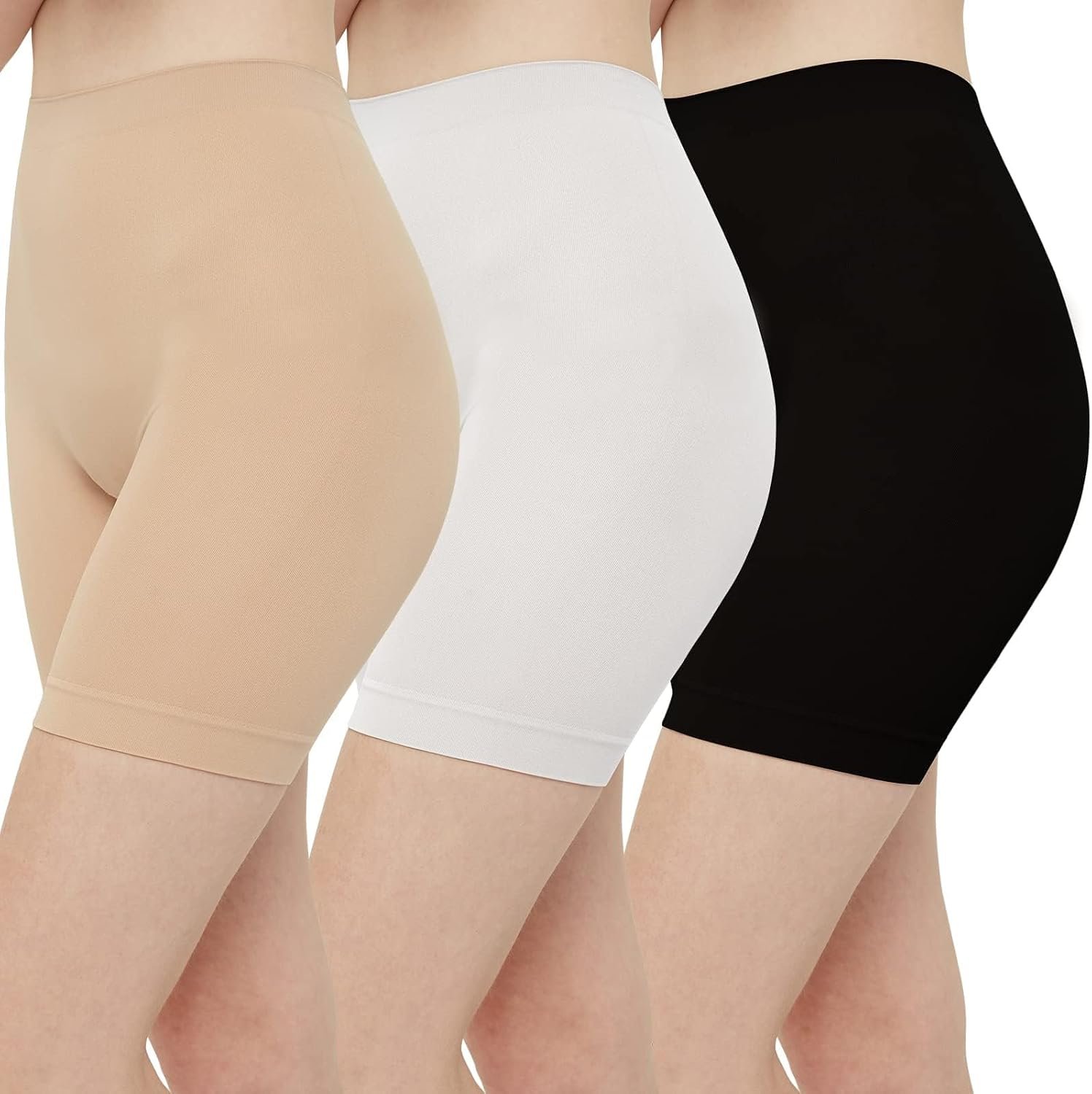 INNERSY Women’s Slip Shorts for Under Dresses High Waisted Shorts 2-Pack