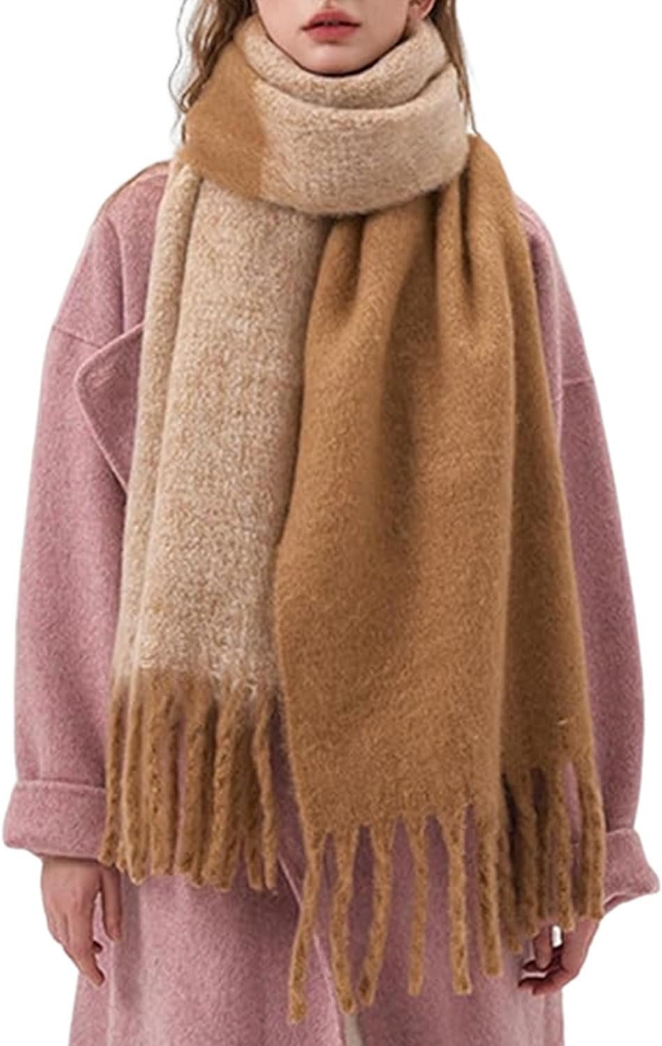 Women Winter Warm Scarf Long Shawl Large Scarves Cold Weather Thick Blanket Scarfs Oversized Chunky Big Scarf