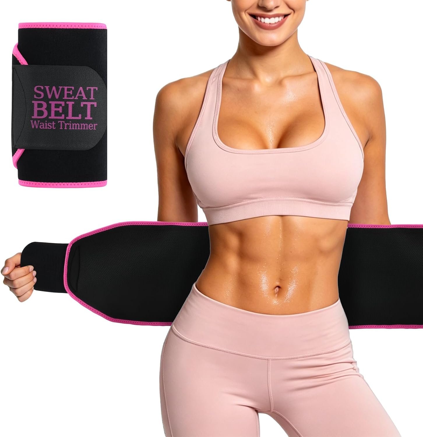 Lisacool Waist Trainer for Women Lower Belly Fat,Waist Sweat Band for Women,Belly Band Tummy Control & Workout Waist Trimmer
