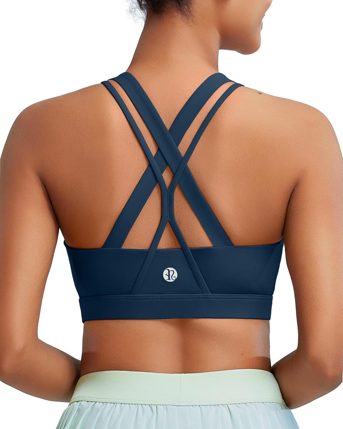 RUNNING GIRL Sports Bras for Women,Seamless Strappy Sports Bra High Support Crisscross Back with Removable Pads