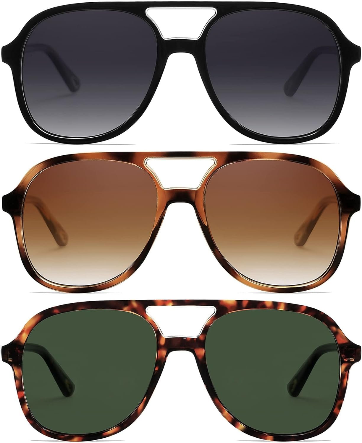 Arjien Aviator Sunglasses for Women, Polarized Sunglasses Women with UV Protection, 70s Retro Trendy Cruise Essentials 2026