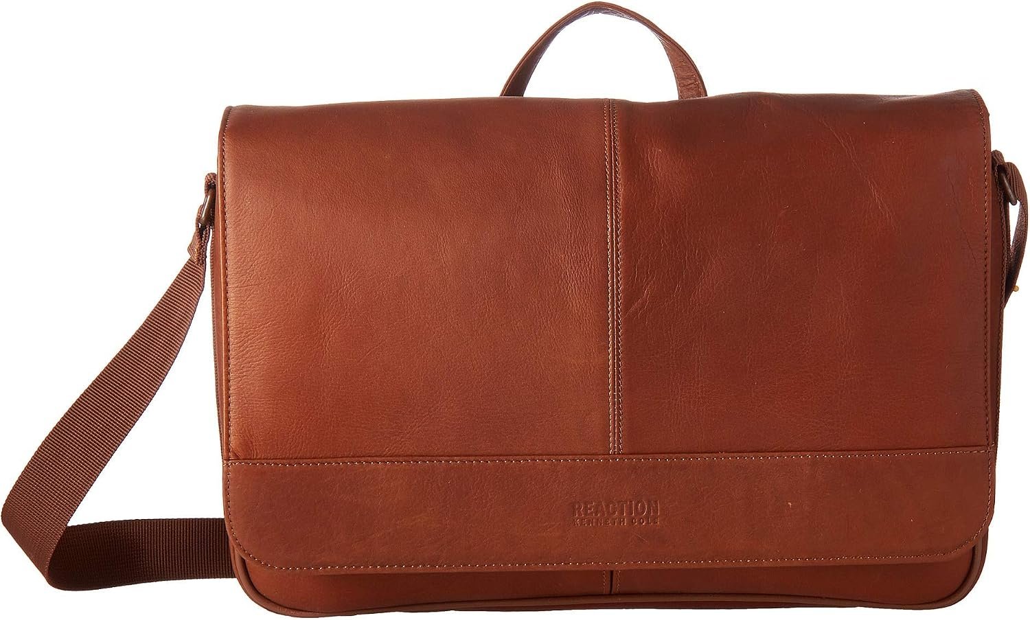 Kenneth Cole REACTION Out Of The Bag Manhattan Colombian Leather RFID 15.6″ Laptop Briefcase