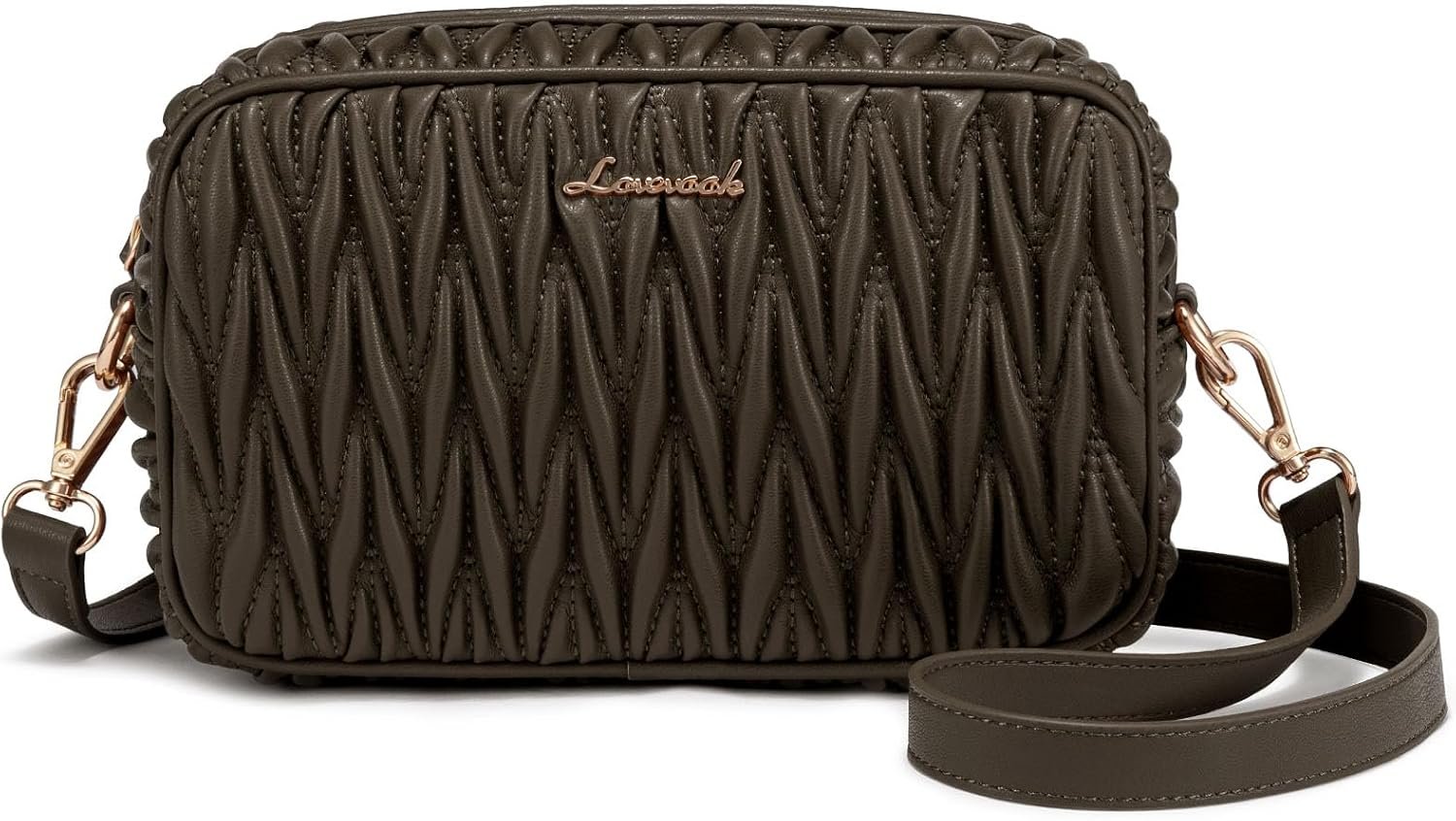 LOVEVOOK Quilted Crossbody Bags for Women, Trendy Leather Purse, Crossbody Purse with Adjustable Strap for Gift