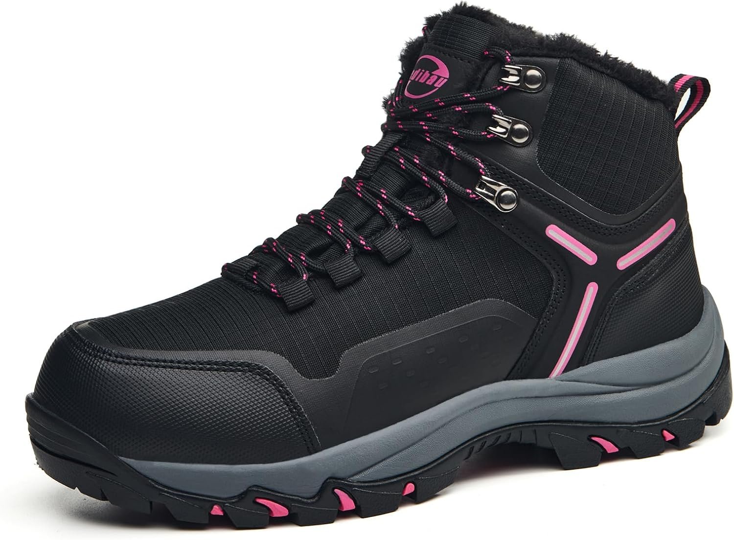 Snow Boots for Women Waterproof Ankle Booties Winter Hiking Boot Durable Warm Fur Lined Boot Non-Slip Warm Climbing Shoes Walking, Cold Weather
