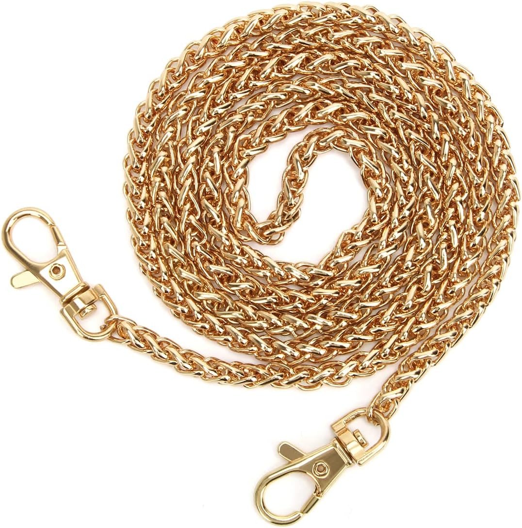 Luxiv Purse Chain Replacement, 47 inches Women Gold Handbag Chains DIY Shoulder Cross Body BagChains