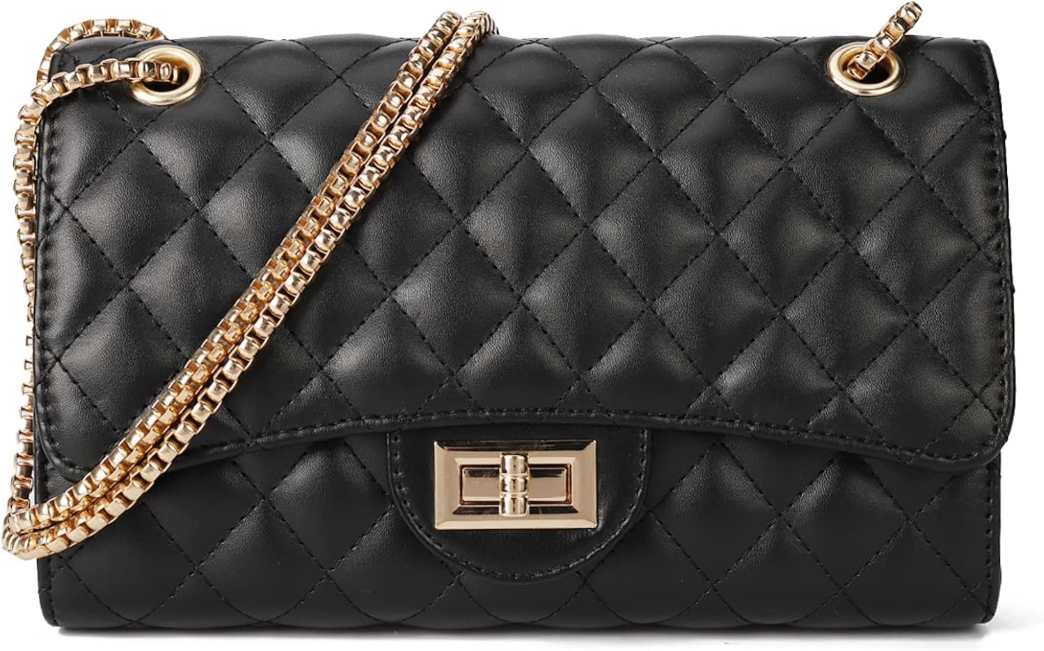 Gladdon Quilted Crossbody Purse for Women Trendy Shoulder Bags | Stylish Shoulder Purse,Quilted Pattern,Structured bag,Chain Strap,Spacious Enough,Casual and Dressy Outfits,Any Occasion