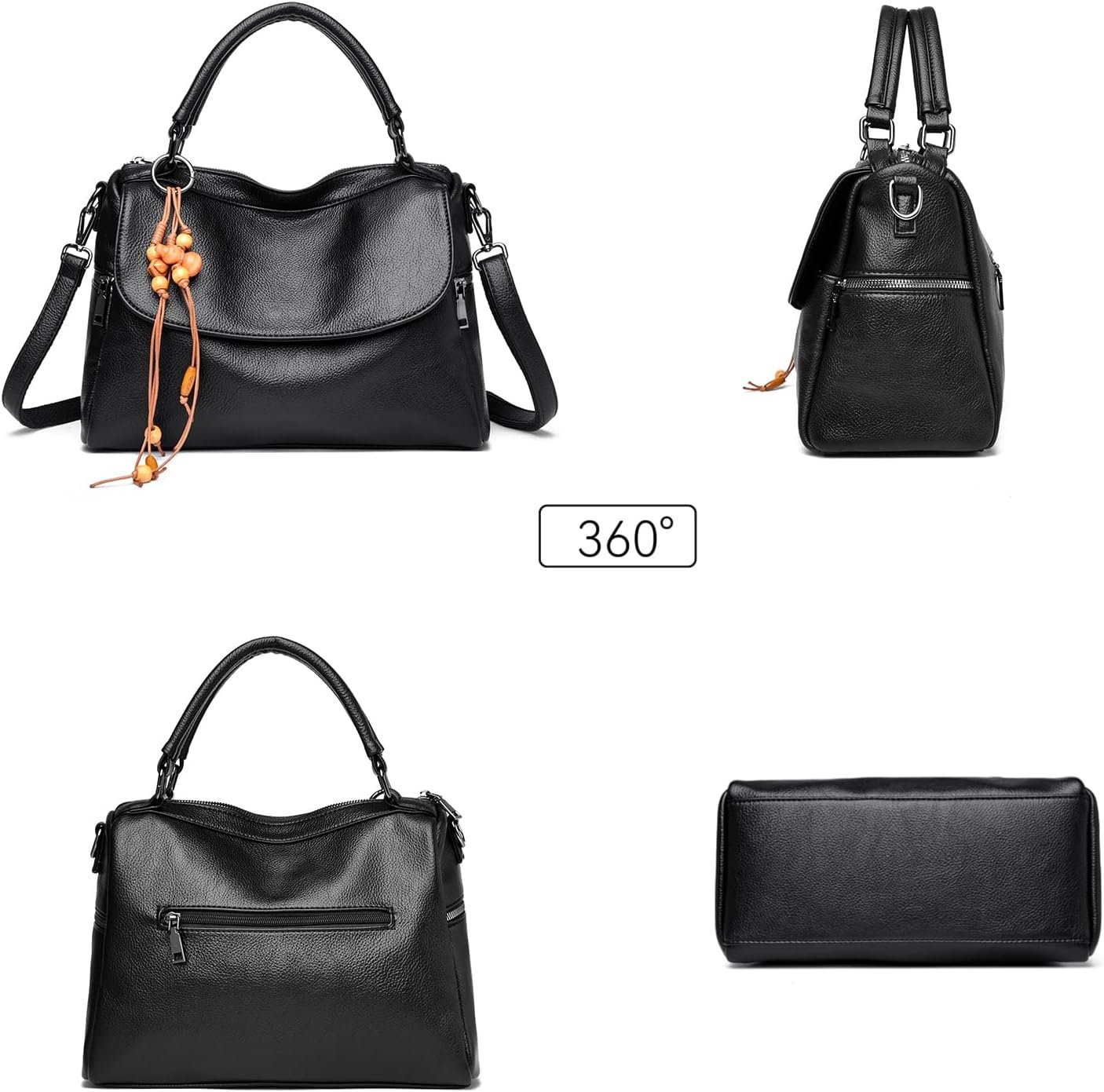 Womens Vegan Leather Handbags Satchel Purses for Women Crossbody Purse Tote Bags Ladies Bag