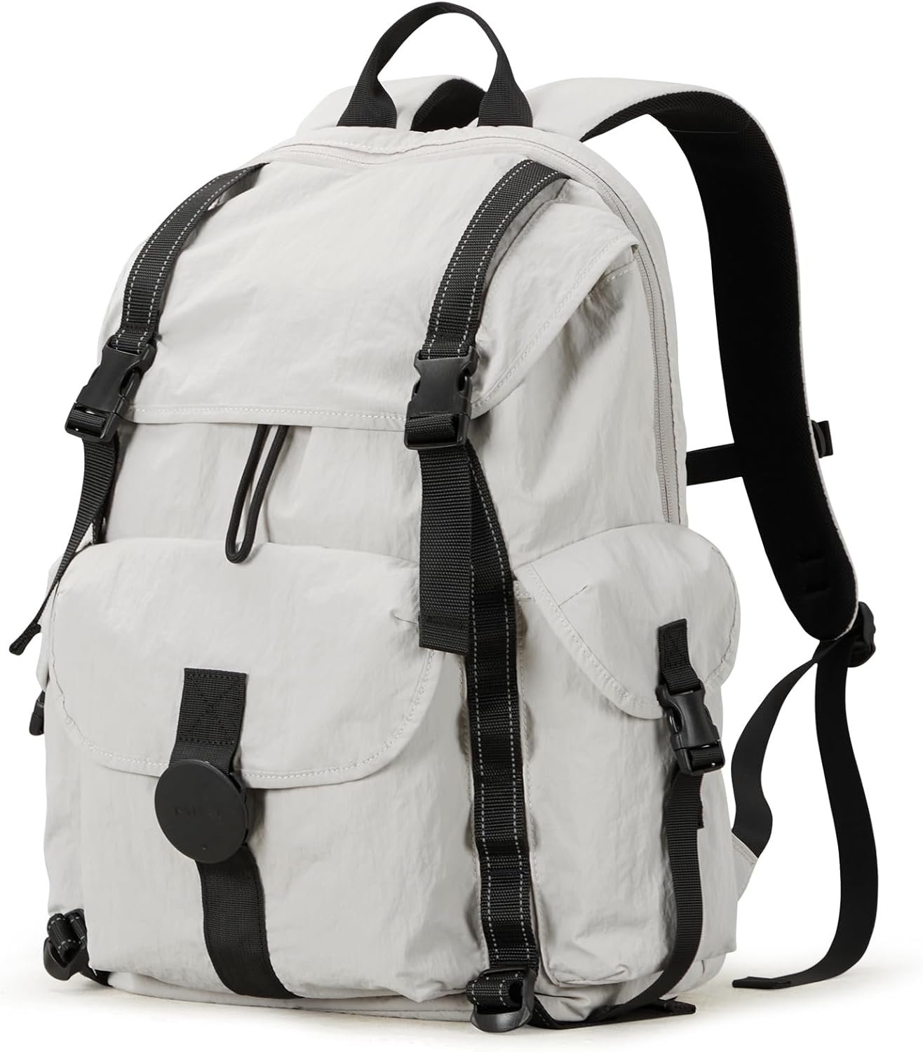 mixi Travel Backpack for Women Men, 18 Inch Carry On Laptop Backpack Flight Approved fits 16” Laptop, Lightweight Waterproof Hiking Backpack Travel Outdoor Business Casual Daypack, Light Gray